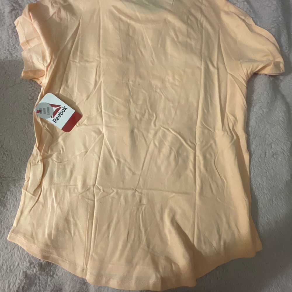 Reebok Orange Fitted Polo T-Shirt